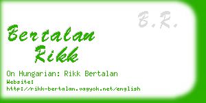 bertalan rikk business card